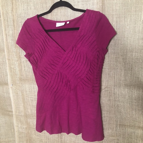 Anthropologie Tops - Deletta Anthropologie SZ S Pink Ruffle Top